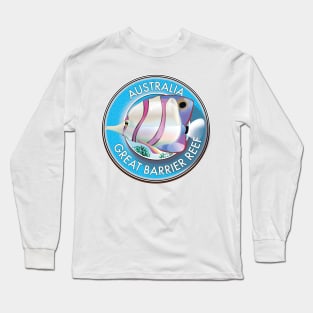 Great Barrier Reef Australia logo Long Sleeve T-Shirt